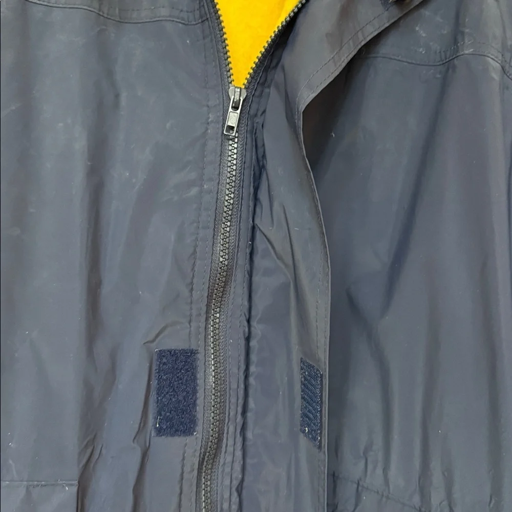 Bimini Bay outfitters Blue fishing Jacket Yellow fleece Interior hood men’s XL - Picture 4 of 10